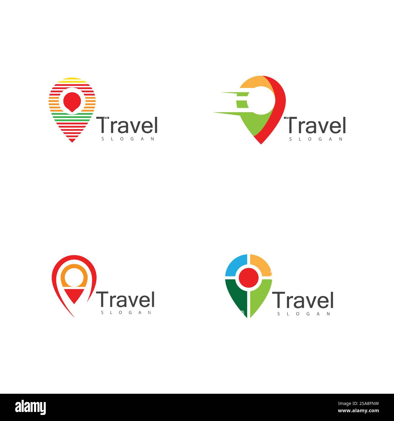 Standort punkt Logo vector Template Stock Vektor