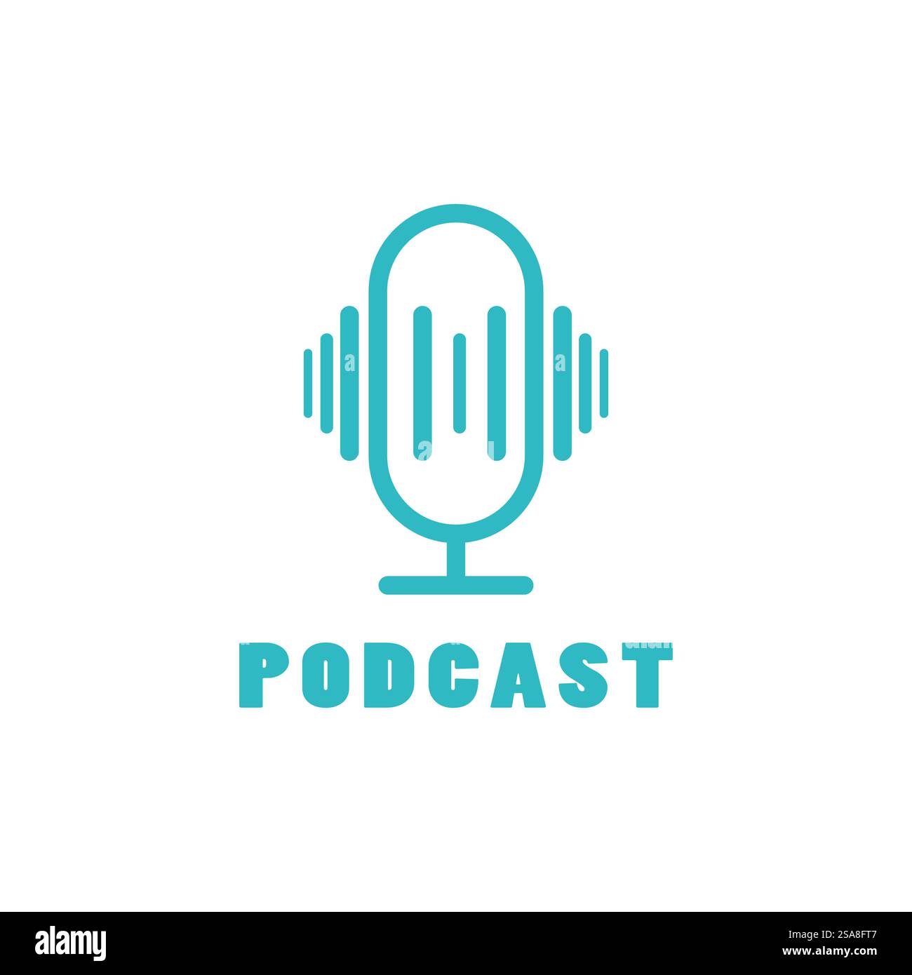 Podcast-Logo-Vektorsymbol Stock Vektor