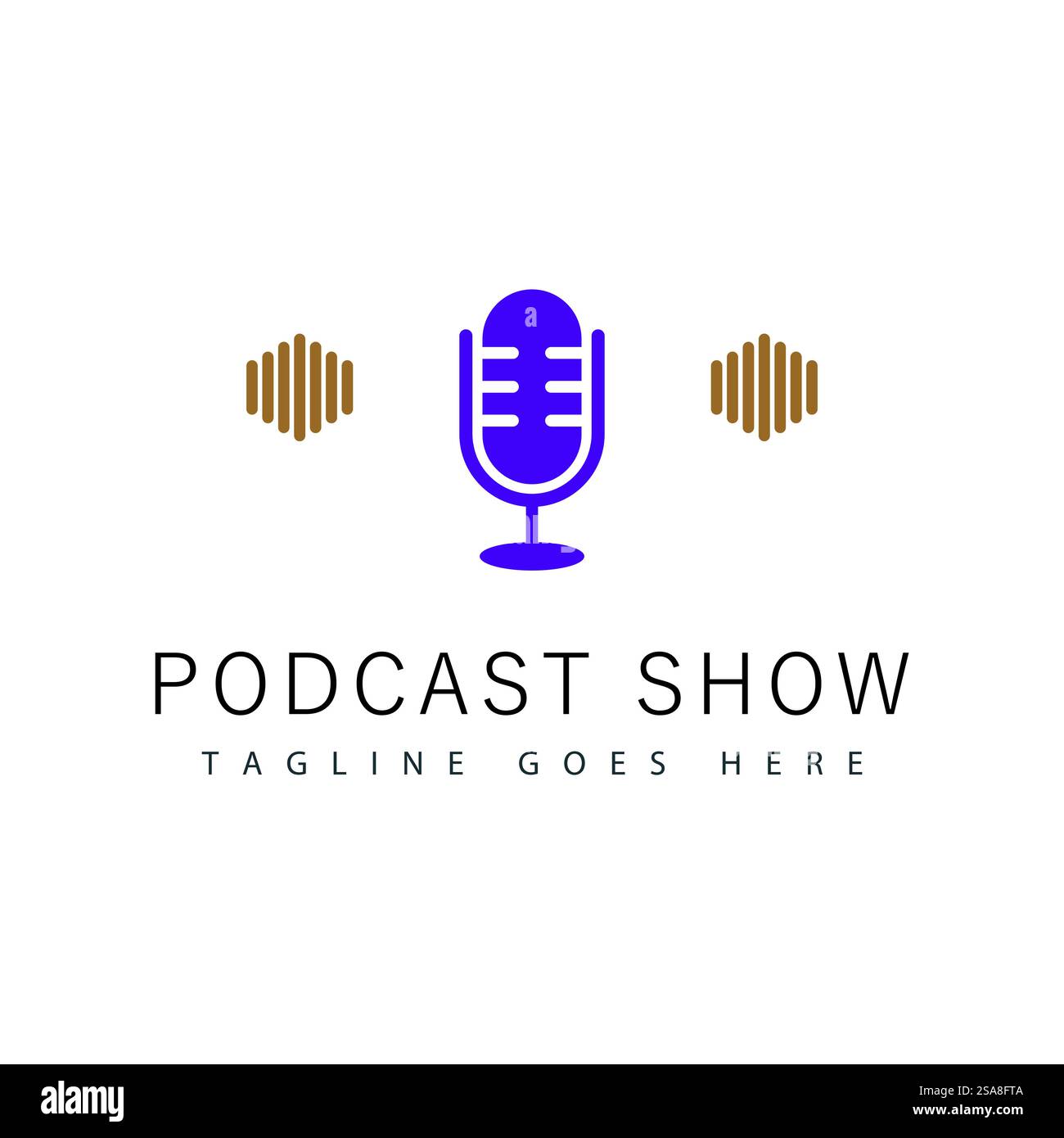 Podcast-Logo-Vektorsymbol Stock Vektor