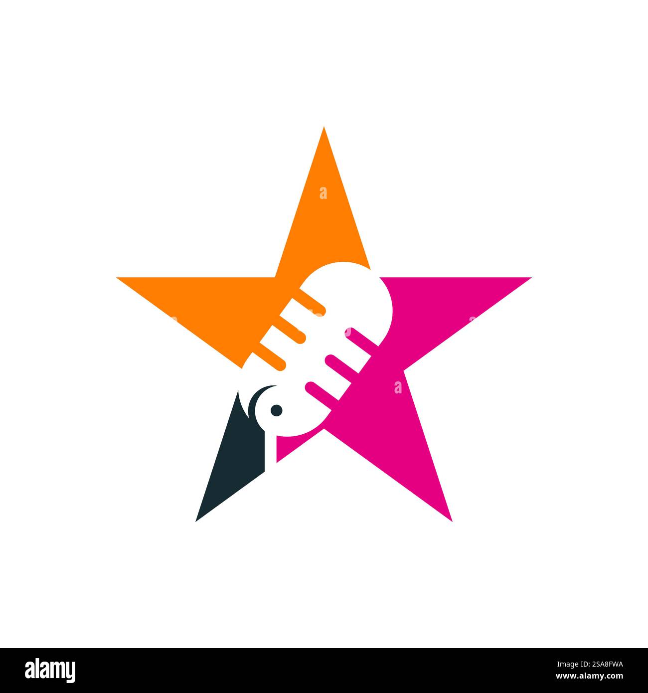 Podcast-Logo-Vektorsymbol Stock Vektor