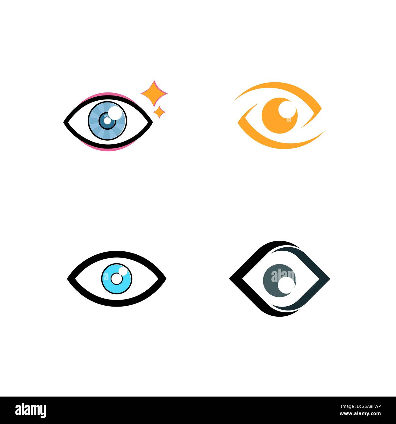 Branding Identität Corporate Eye Care Vektor-Logo-design Stock Vektor