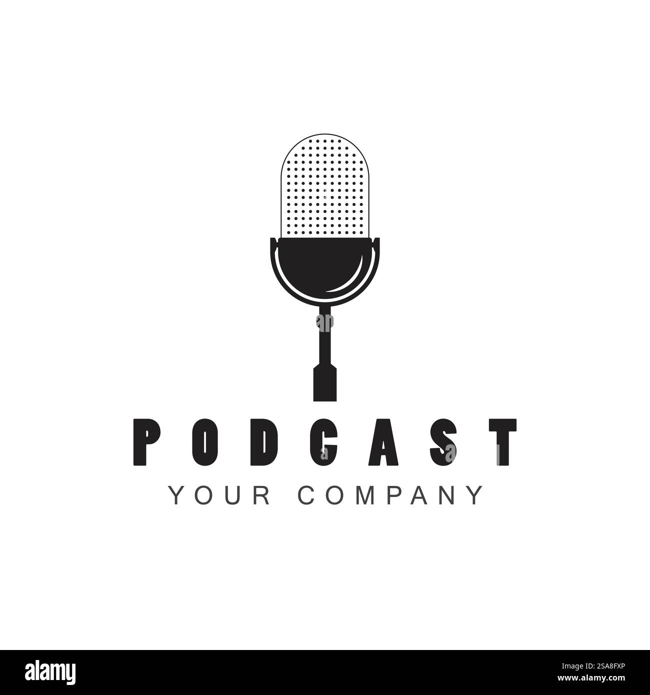 Podcast-Logo-Vektorsymbol Stock Vektor