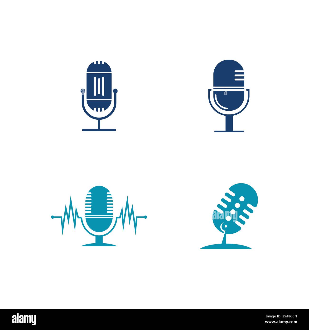 Podcast-Logo-Vektorsymbol Stock Vektor