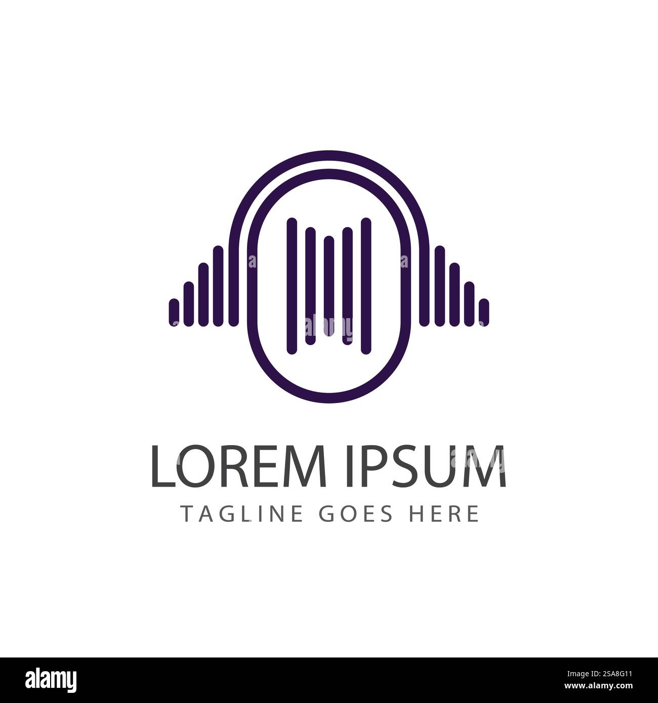 Podcast-Logo-Vektorsymbol Stock Vektor