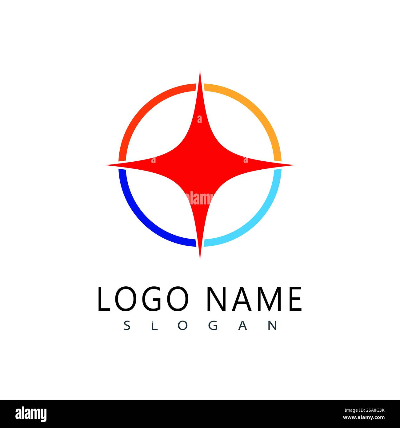 Sternenlogo Illustration Vektor-Design Stock Vektor