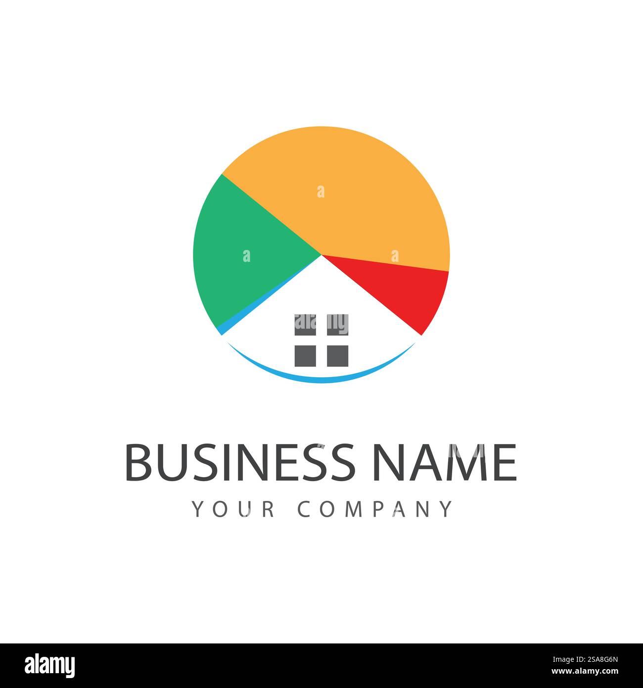Immobilien, Immobilien und Bau Logo Design Stock Vektor
