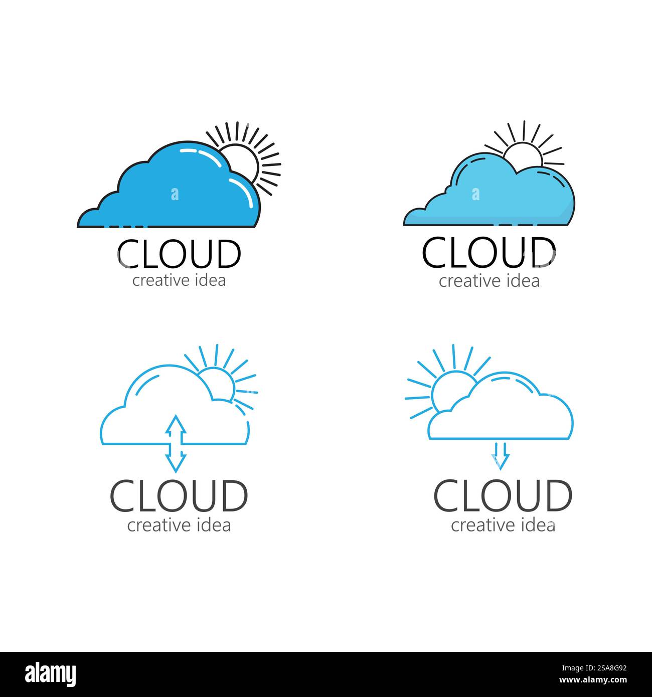 Symbol für Vektorvorlage für Cloud-Logo deesign Stock Vektor