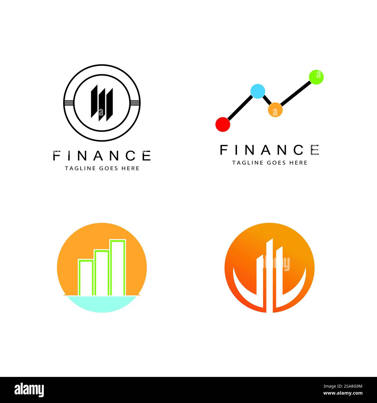 Wirtschaft Finanzen Logo Vorlage vektor Icon Design Stock Vektor