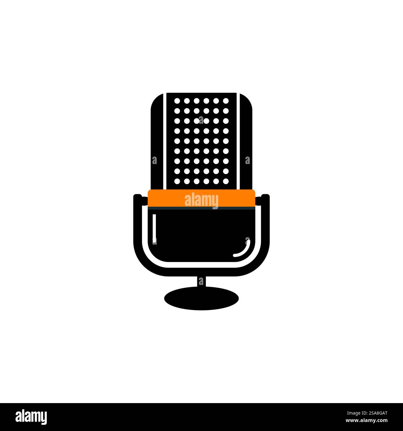Podcast-Logo-Vektorsymbol Stock Vektor