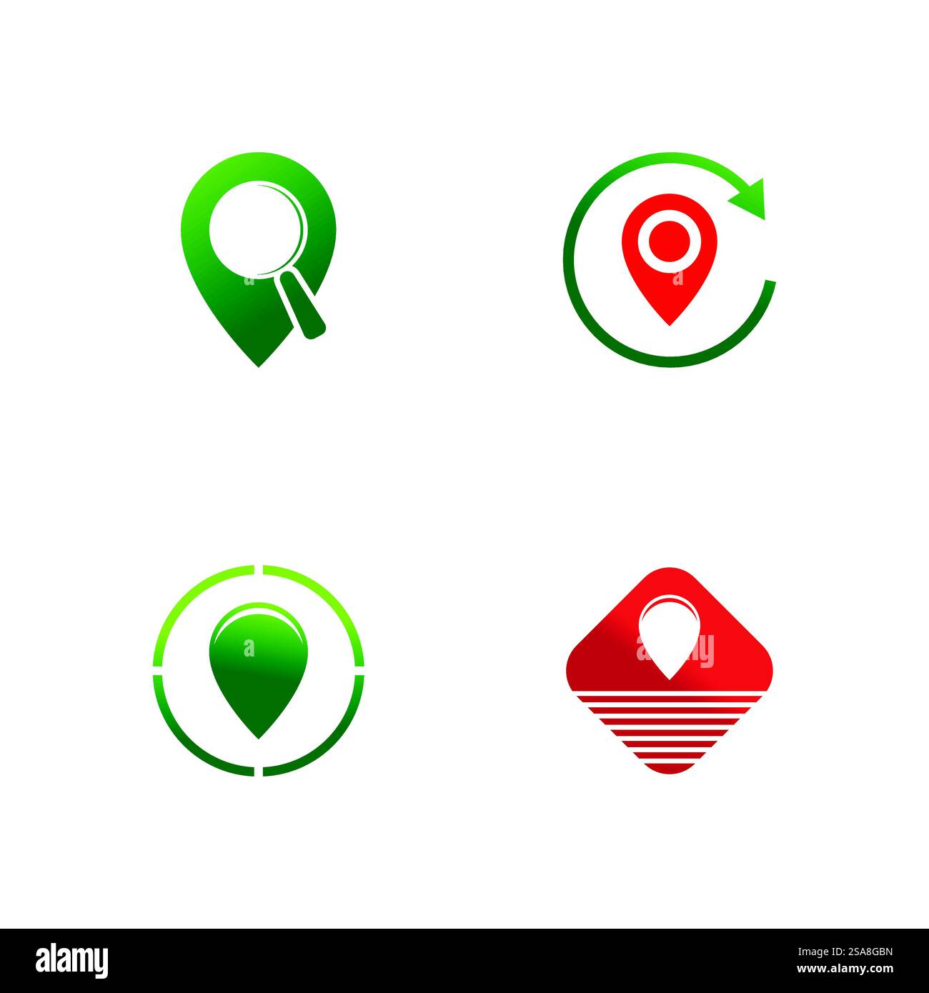 Standort punkt Logo vector Template Stock Vektor