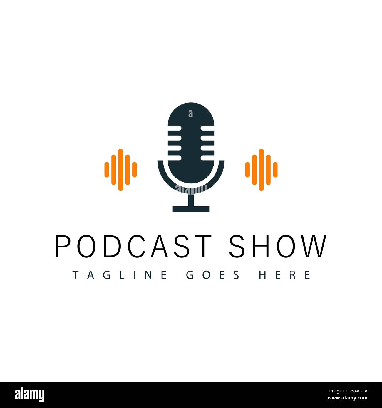 Podcast-Logo-Vektorsymbol Stock Vektor