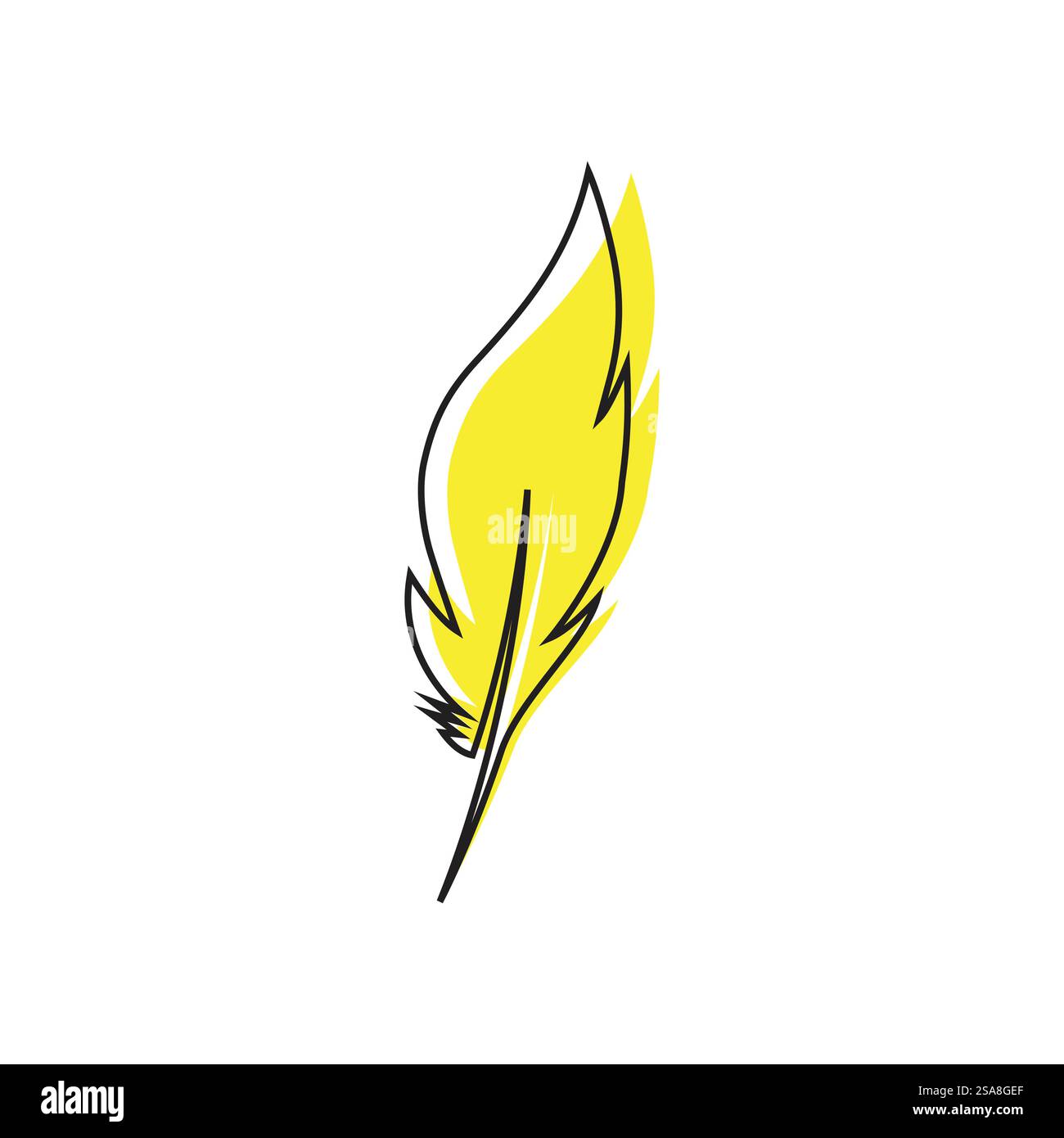 Vektorvorlage mit Federanstrich Stock Vektor