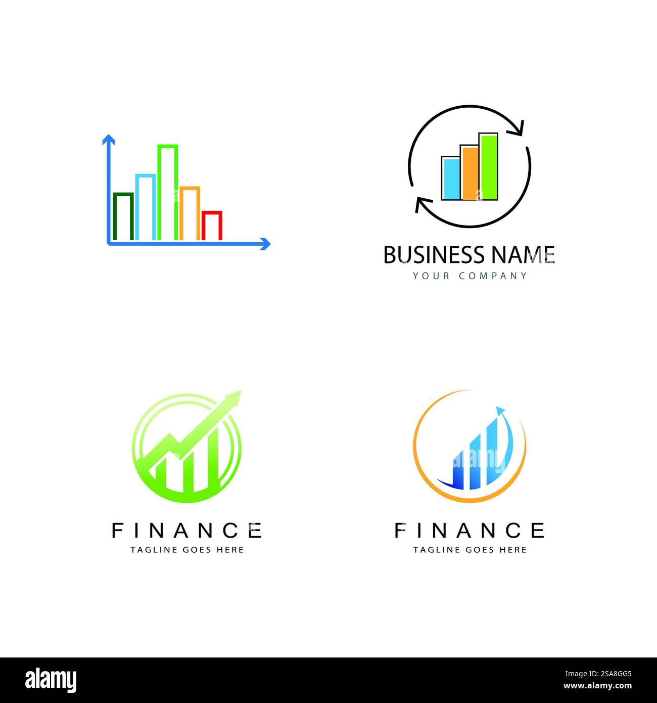 Wirtschaft Finanzen Logo Vorlage vektor Icon Design Stock Vektor