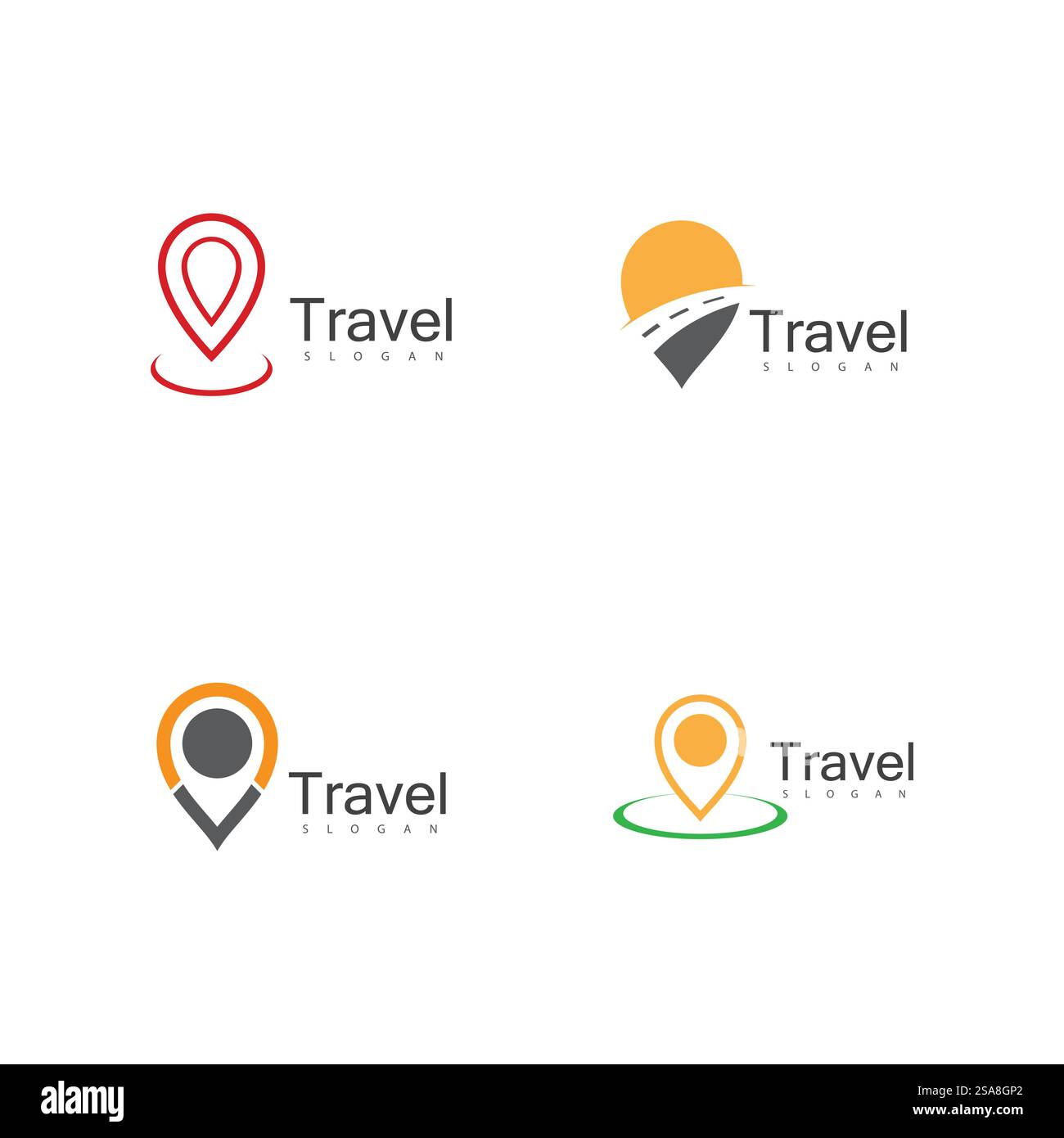 Standort punkt Logo vector Template Stock Vektor