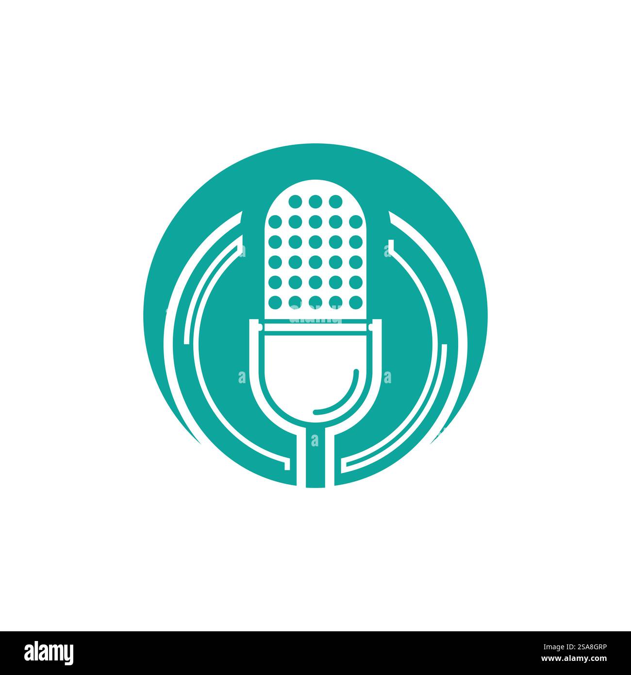 Podcast-Logo-Vektorsymbol Stock Vektor