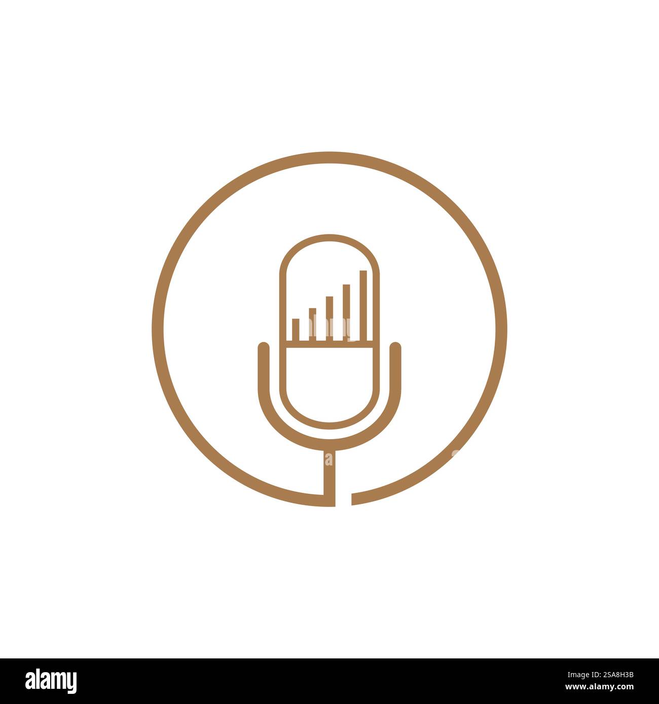 Podcast-Logo-Vektorsymbol Stock Vektor