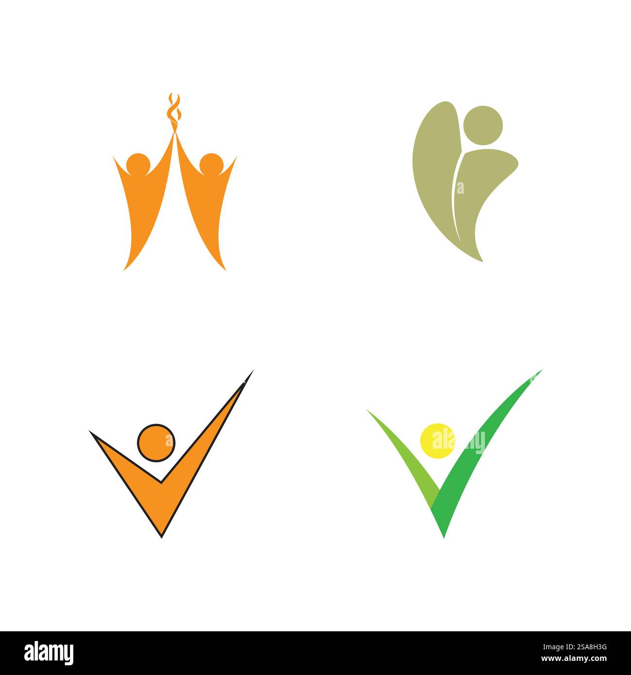 Gesundes Leben Menschen Logo Vorlage Vektor Design Stock Vektor