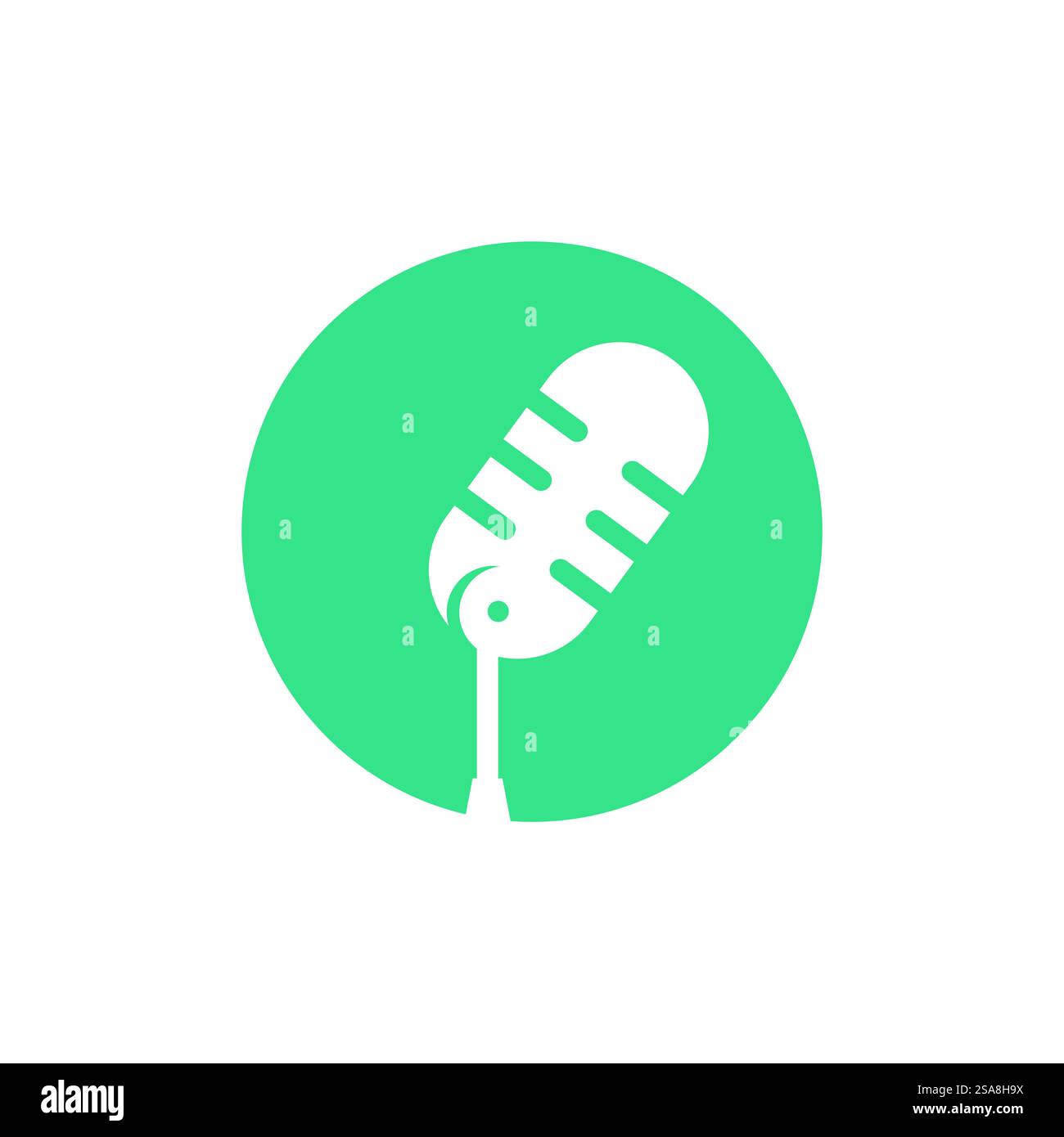 Podcast-Logo-Vektorsymbol Stock Vektor