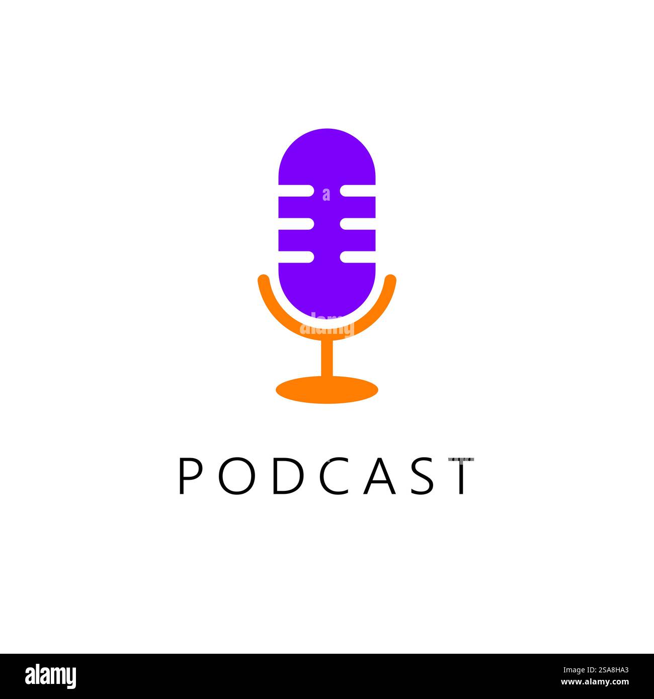 Podcast-Logo-Vektorsymbol Stock Vektor