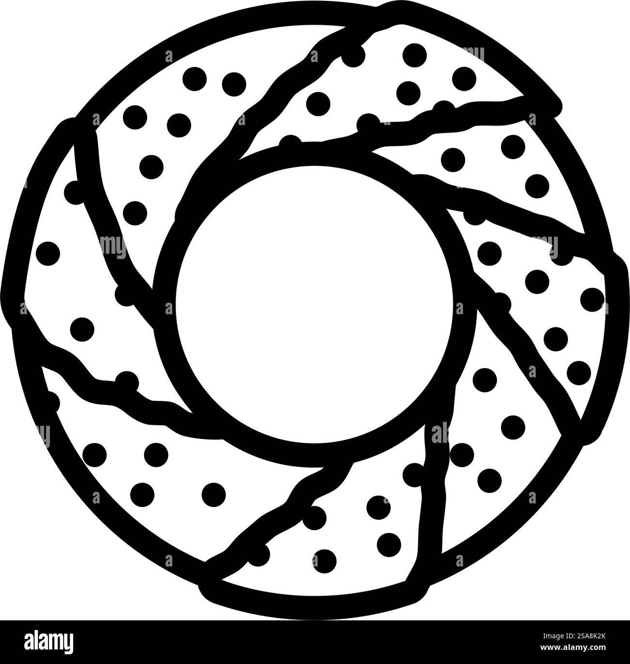 Simit türkische Bagel Cuisine Linie Icon Vektor. Simit türkischer Bagel-Küche Schild. Schwarze Abbildung des isolierten Kontursymbols. Simit türkische Bagel Cuisine Linie Symbol Vektor Illustration Stock Vektor