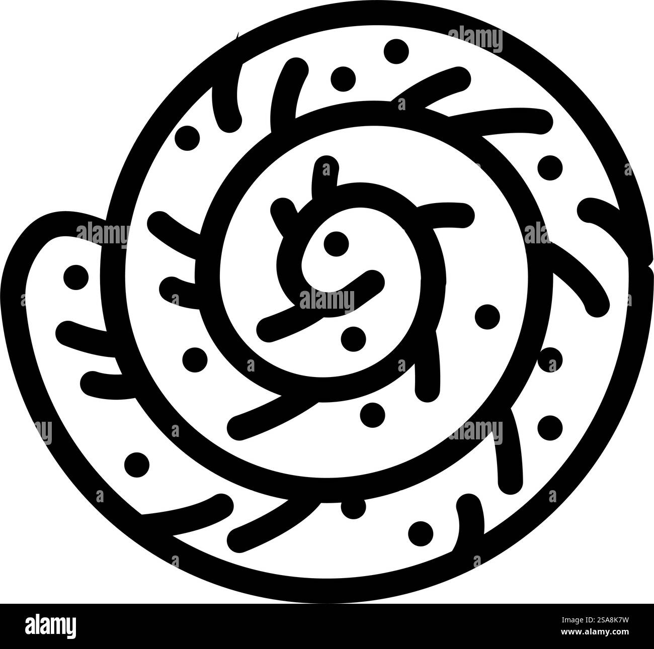 borek Gebäck türkische Küche Linie Icon Vektor. borek Gebäck türkische Küche Schild. Schwarze Abbildung des isolierten Kontursymbols. borek Gebäck türkische Küche Linie Symbol Vektor Illustration Stock Vektor