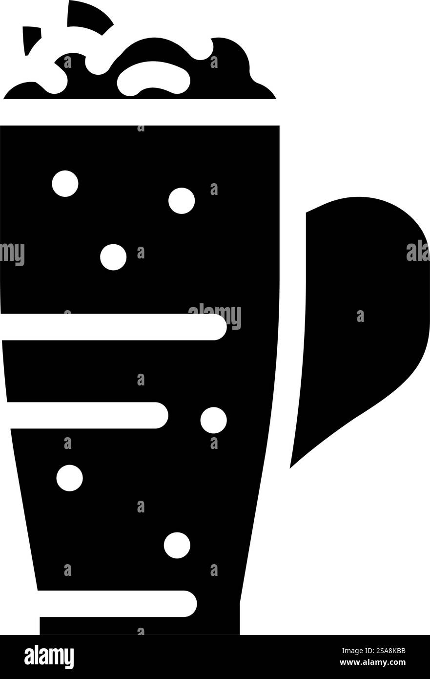 Ayran türkische Küche Glyphe Icon Vektor. Schild für türkische Küche von Ayran. Isolierte Symboldarstellung. Ayran türkische Küche Glyphe Icon Vektor Illustration Stock Vektor
