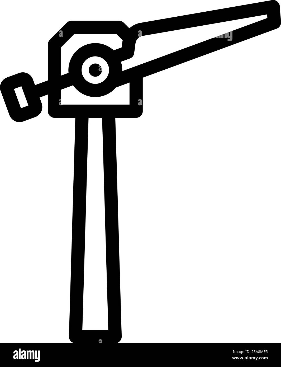Einzelne Windkraftanlage - Symbolvektor. Einzelnes Windturbinenschild. Schwarze Abbildung des isolierten Kontursymbols. Vektorgrafik einer einzelnen Windkraftanlage Stock Vektor