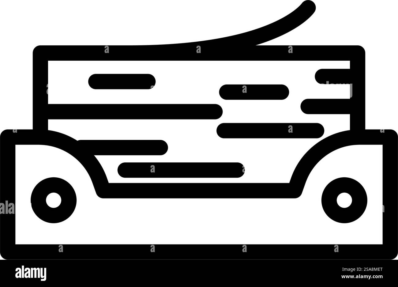 Stapel gefaltete Papiertücher Linie Symbol Vektor. Stapeln Sie das Schild mit gefalteten Papiertüchern. Schwarze Abbildung des isolierten Kontursymbols. Stapel gefaltete Papiertücher Linie Symbol Vektorillustration Stock Vektor