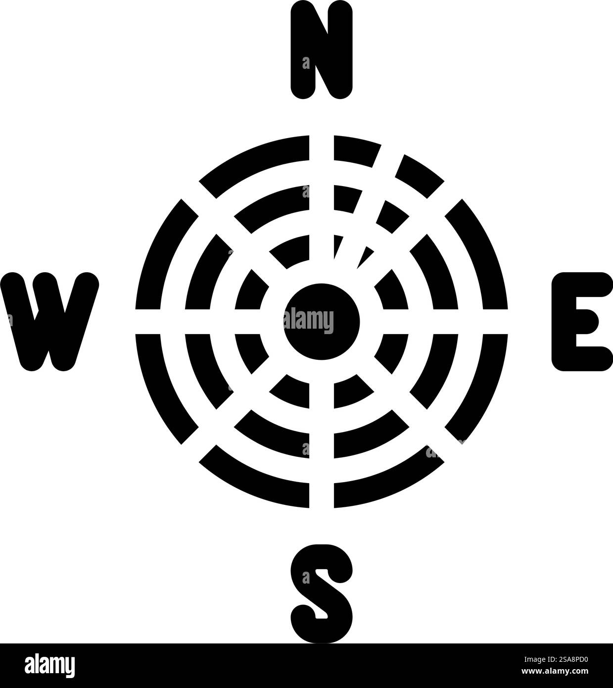 Richtung der Glyphe der Windturbine Vektor des Symbols. Richtungsschild der Windenergieanlage. Isolierte Symboldarstellung. Richtung der Glyphe des Symbols der Windturbine Vektorillustration Stock Vektor