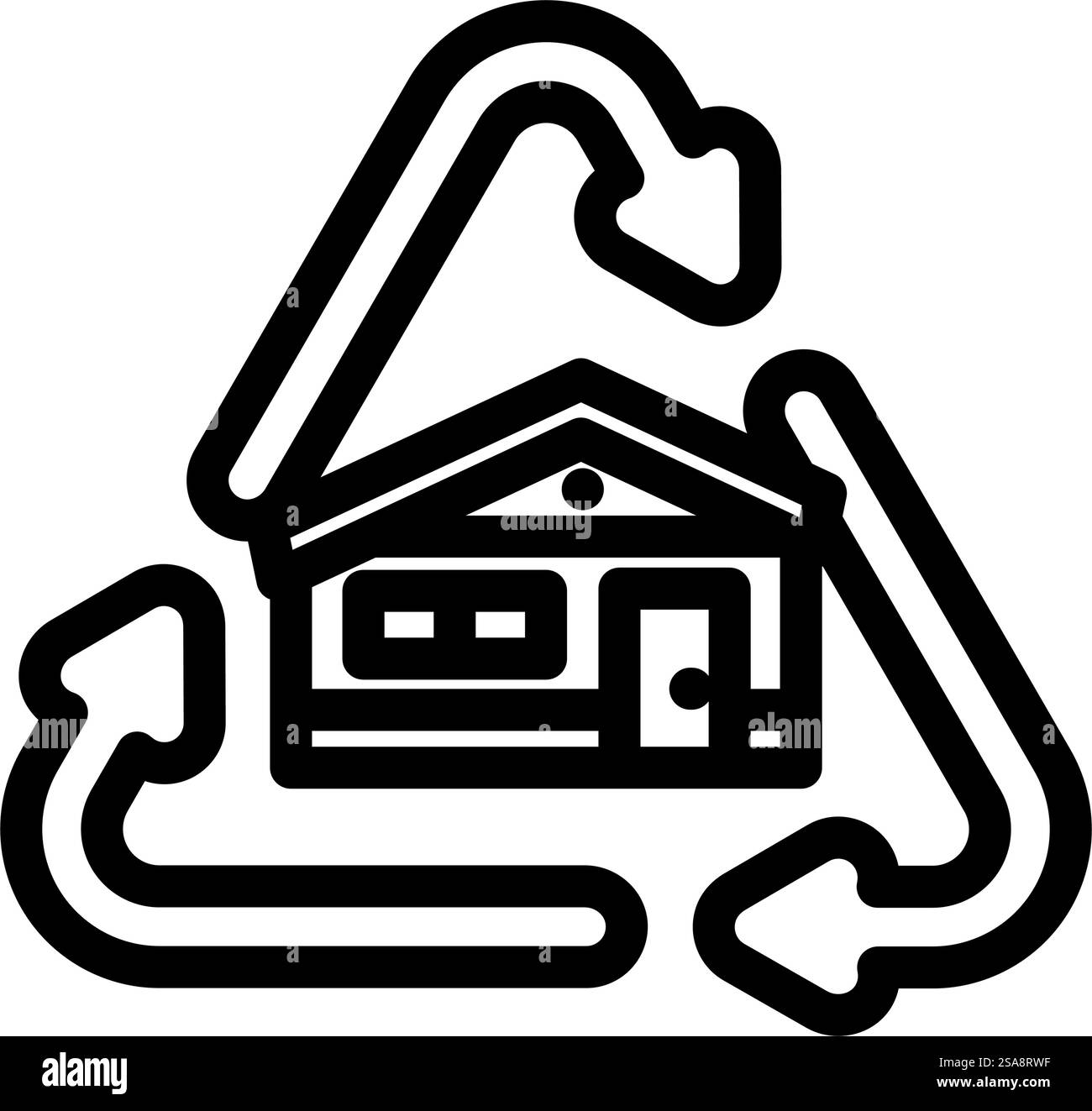 Grüne Baustofflinie Symbolvektor. Grünes Baustoffschild. Schwarze Abbildung des isolierten Kontursymbols. Grüne Baustofflinie Symbol Vektor-Illustration Stock Vektor