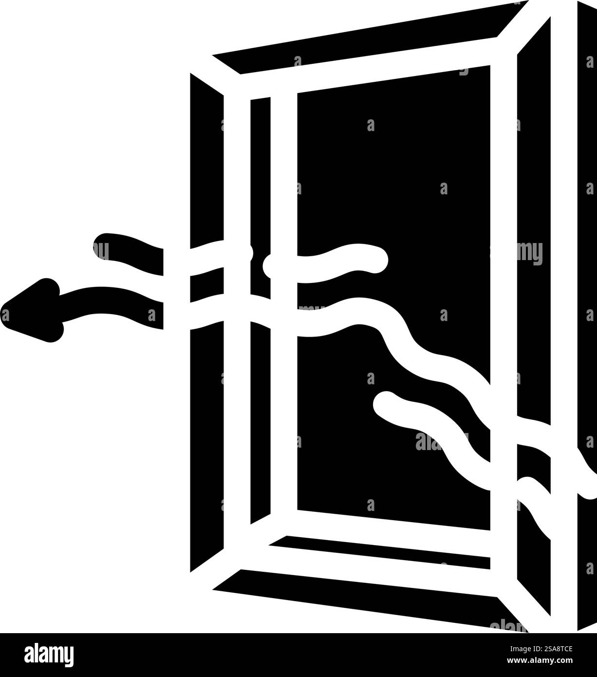Energieeffizienter windows-Glyphe-Symbolvektor. Schild „energieeffizient“ von windows. Isolierte Symboldarstellung. Energieeffiziente windows-Glyphe-Symbol-Vektorillustration Stock Vektor