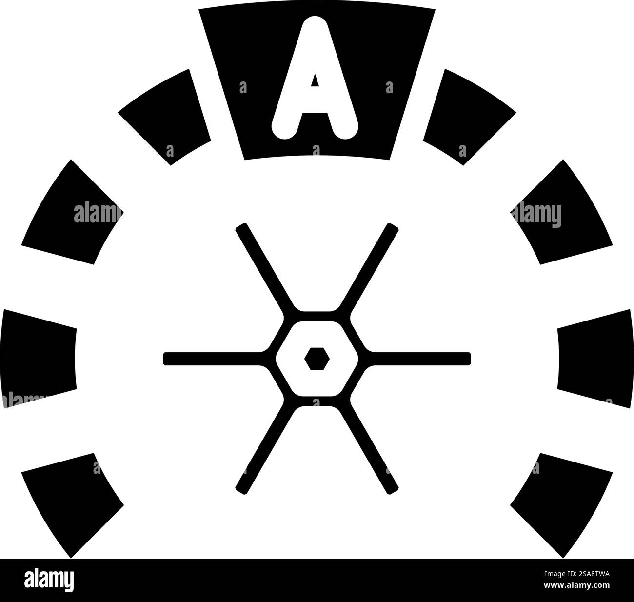 Kühlung energieeffizienter Glyph-Symbolvektor. Schild zur Energieeffizienz der Kühlung. Isolierte Symboldarstellung. Kühlung energieeffiziente Glyph-Symbol-Vektorillustration Stock Vektor
