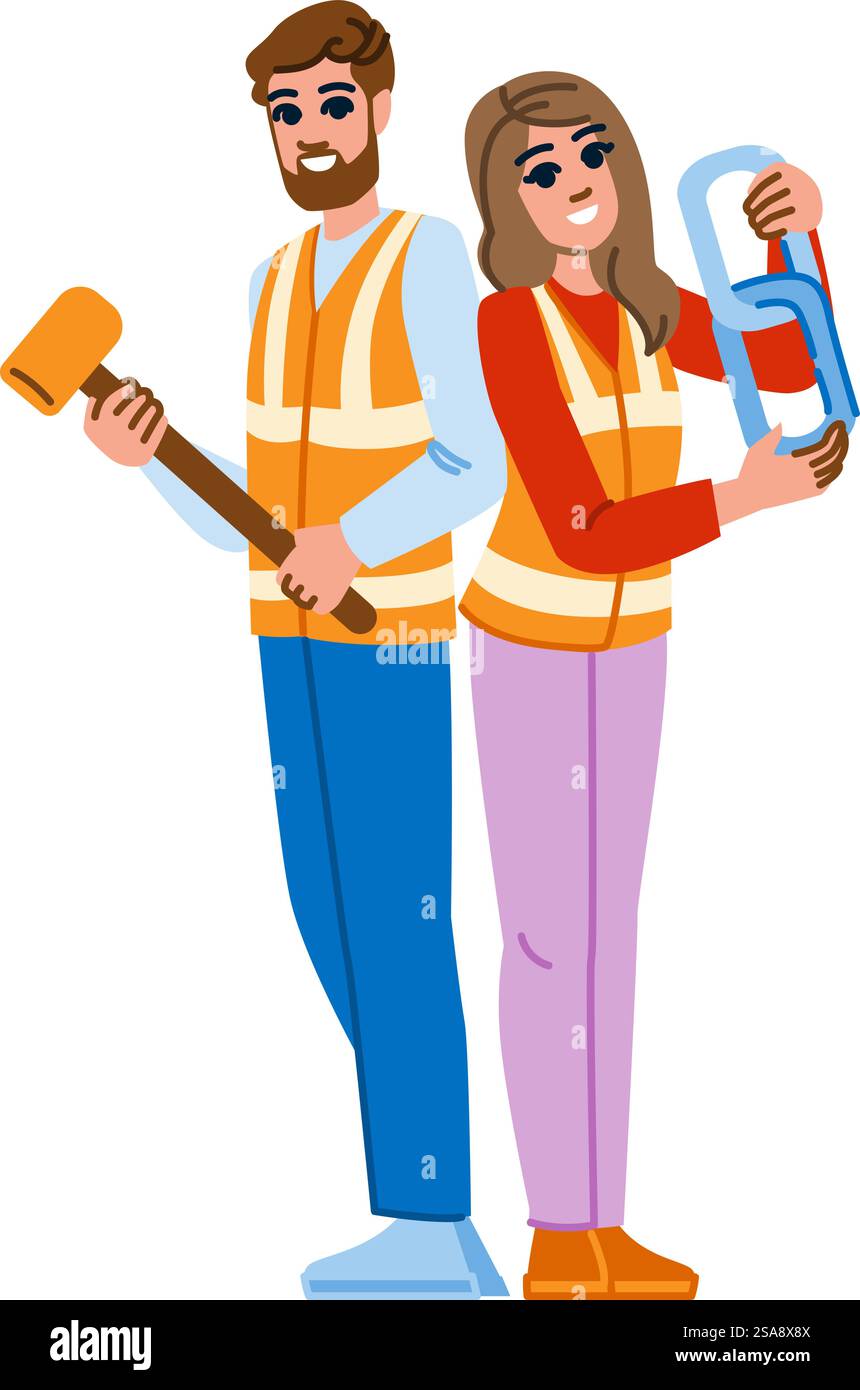 Back Link Building Vektor. Website-Web, Flat Business, Marketing-Kommunikation Back-Link-Aufbau Charakter. Leute flache Zeichentrickgrafik Illustration. Back Link Building Vektor Stock Vektor