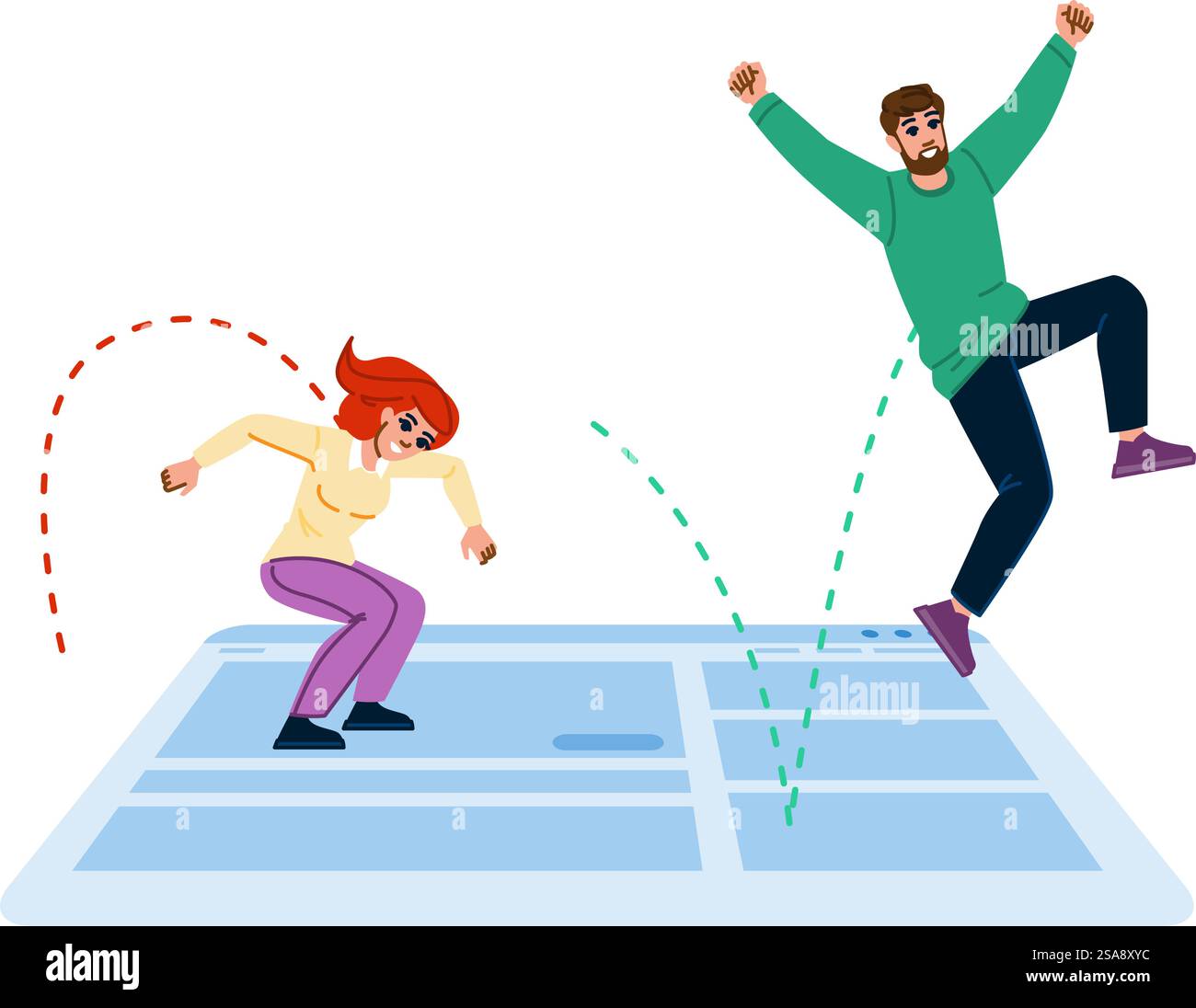 Vektor der Website-Absprungrate. Suchunternehmen, Seitenende, Zeichen für die Absprungrate digitaler Web-Websites. Leute flache Zeichentrickgrafik Illustration. Vektor der Website-Absprungrate Stock Vektor
