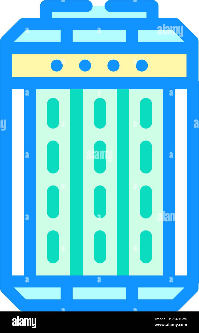 Fuel Rods Nuklearenergie Farbsymbolvektor. Brennstäbe-Kernenergiezeichen. Isolierte Symboldarstellung. Fuel Rods Nuklearenergie Farbe Symbol Vektor Illustration Stock Vektor