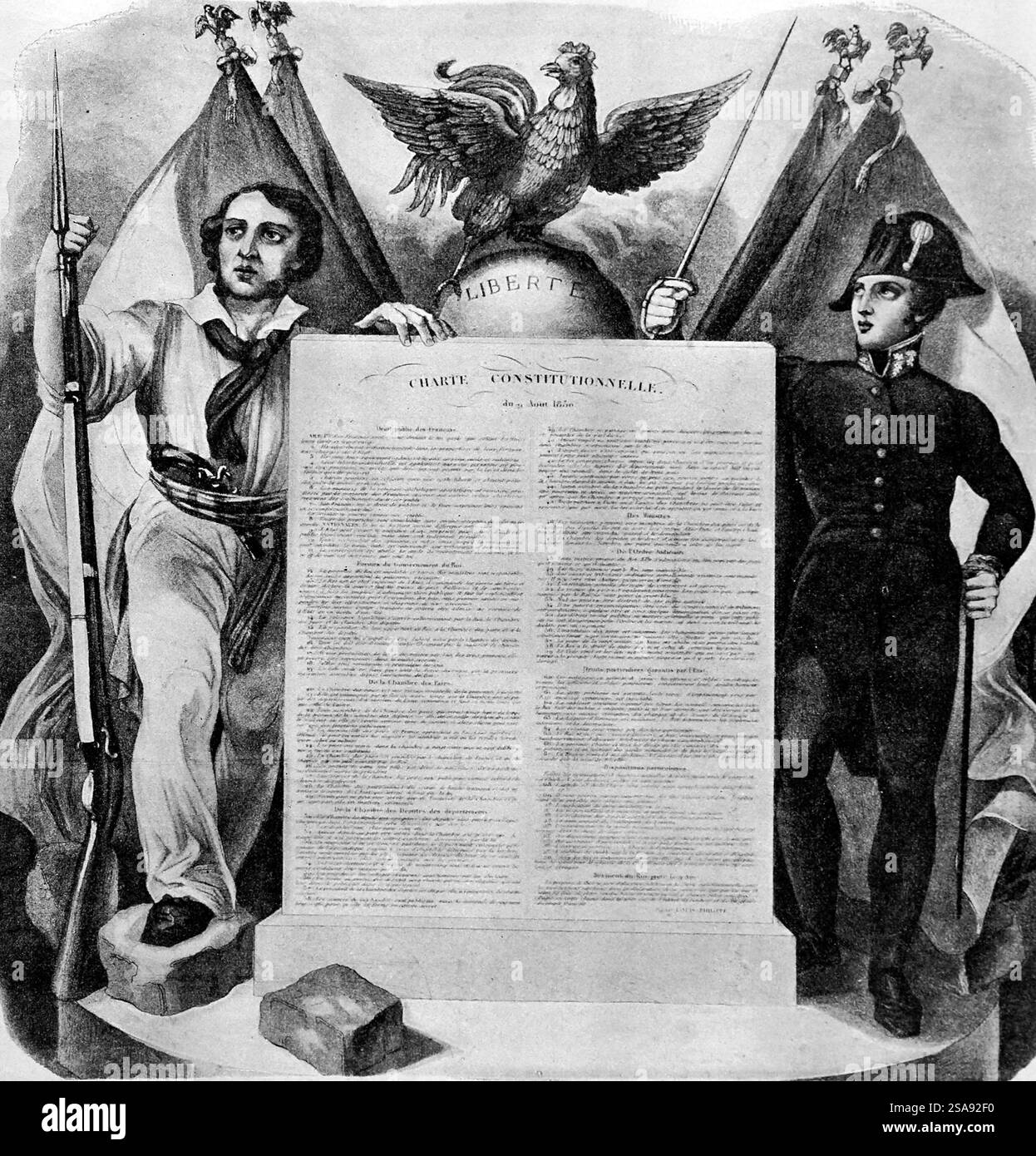 Die Charta von 1830. 9. August. Journées Révolutionnaires', 1830-1848, París, 1897. Stockfoto