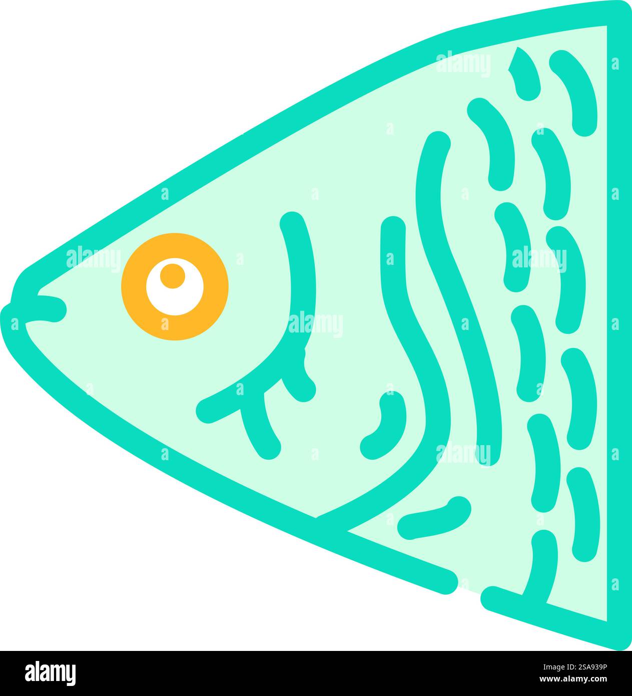 Fisch Tier Farbe Symbol Vektor. Fischtierzeichen. Isolierte Symboldarstellung. Fisch Tier Farbe Symbol Vektor Illustration Stock Vektor
