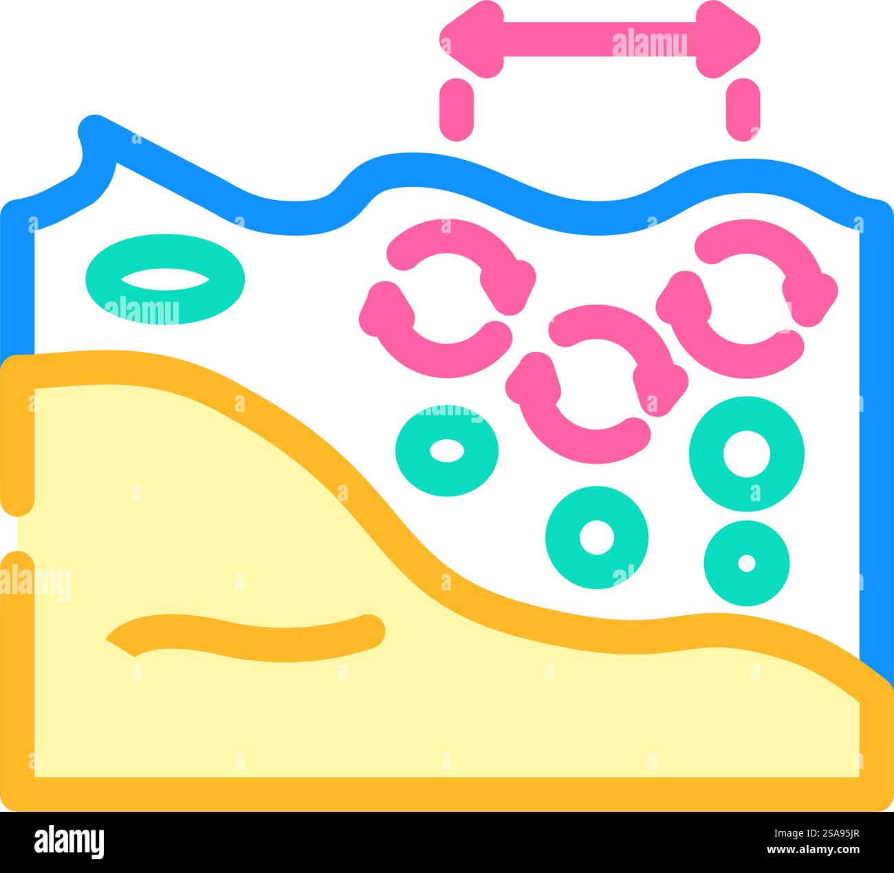 Farbsymbolvektor des aktuellen Generators für die Gezeitenleistung. Stromgenerator Gezeitenleistungszeichen. Isolierte Symboldarstellung. Abbildung des Farbsymbolvektors des aktuellen Generators für die Gezeitenleistung Stock Vektor