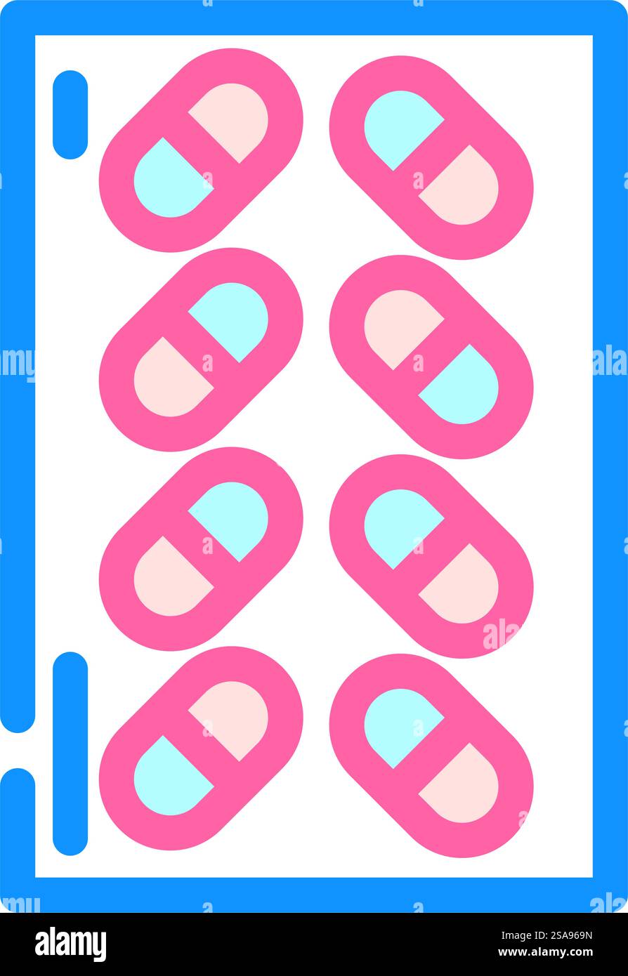Farbsymbolvektor für otc-Medikamente. Zeichen für rezeptfreie Medikamente. Isolierte Symboldarstellung. Vektorgrafik des Farbsymbols für otc-Medikamente Stock Vektor