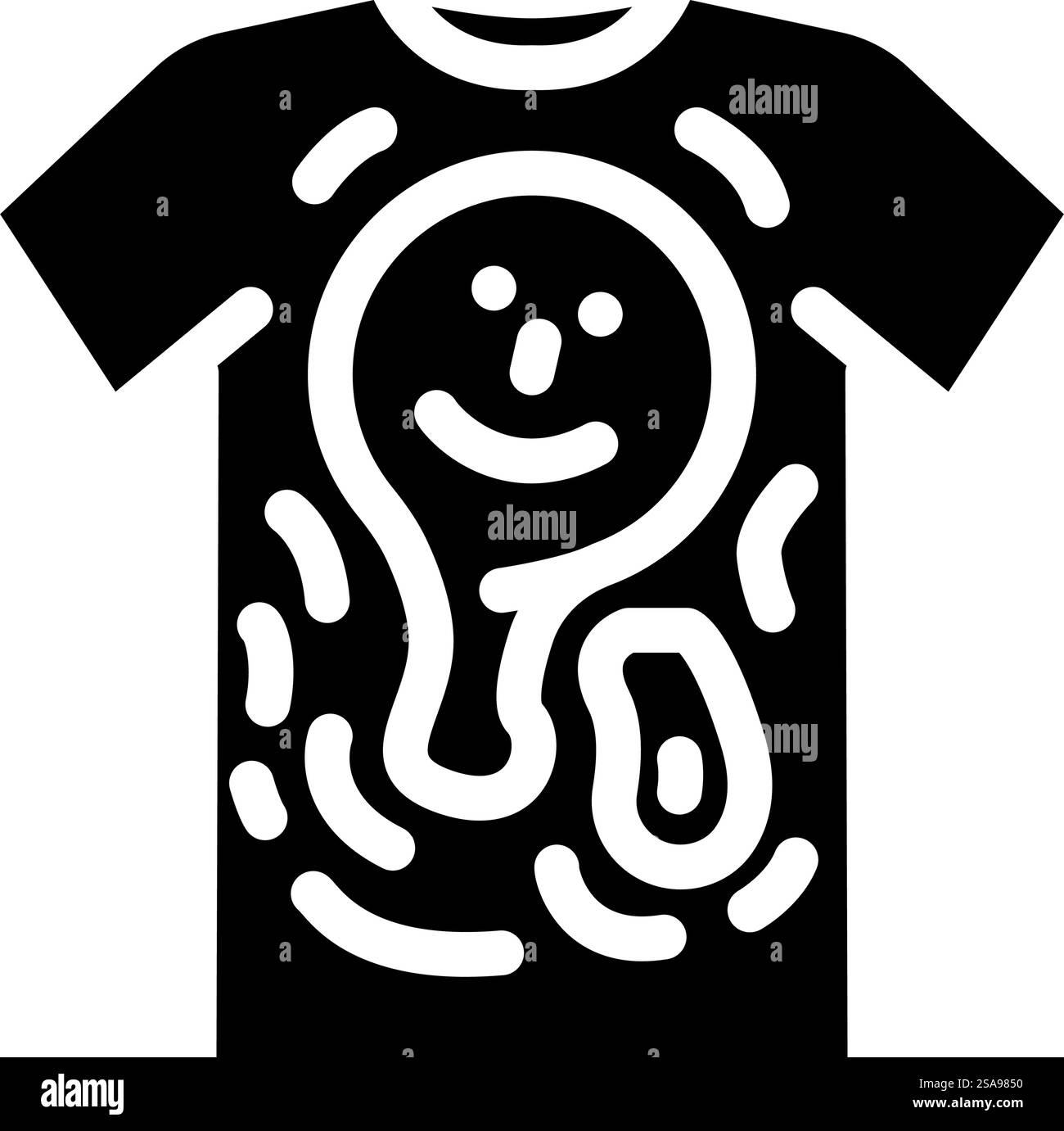 Grafik T-Shirt Streetwear Stoff Mode Glyphe Icon Vektor. Grafisches T-Shirt-Mode-Zeichen für Streetwear-Stoffe. Isolierte Symboldarstellung. Grafik T-Stück Streetwear Tuch Mode Glyphe Icon Vektor Illustration Stock Vektor