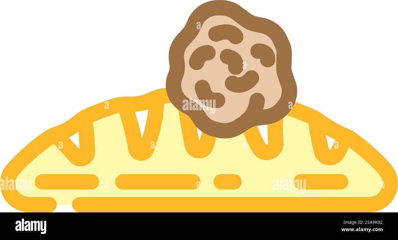 Glutenallergen freies Produkt Lebensmittelfarbe Icon Vektor. Lebensmittelschild für glutenallergenfreies Produkt. Isolierte Symboldarstellung. Glutenallergen freies Produkt Lebensmittelfarbe Symbol Vektor Illustration Stock Vektor