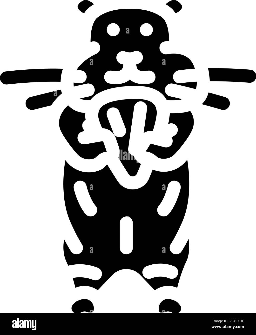 Hamster isst PET Glyph Icon Vektor. Hamster isst Haustier-Schild. Isolierte Symboldarstellung. Hamster, der Haustier-Glyphe-Symbol-Vektor-Illustration isst Stock Vektor