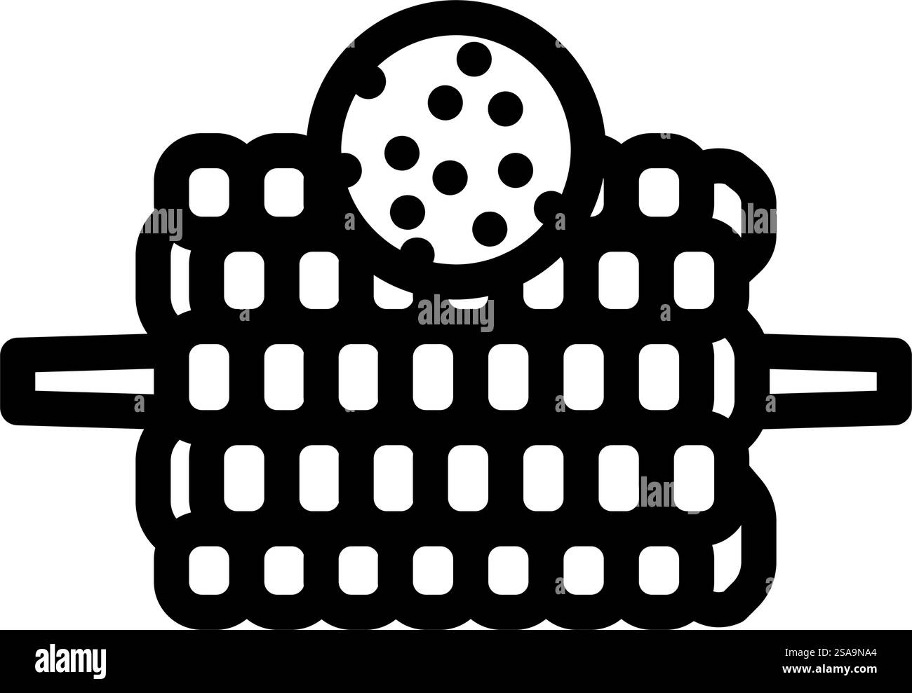 Maisallergen freies Produkt Lebensmittellinie Symbol Vektor. Lebensmittelschild ohne Maisallergen. Schwarze Abbildung des isolierten Kontursymbols. Maisallergen freies Produkt Lebensmittellinie Symbol Vektor Illustration Stock Vektor