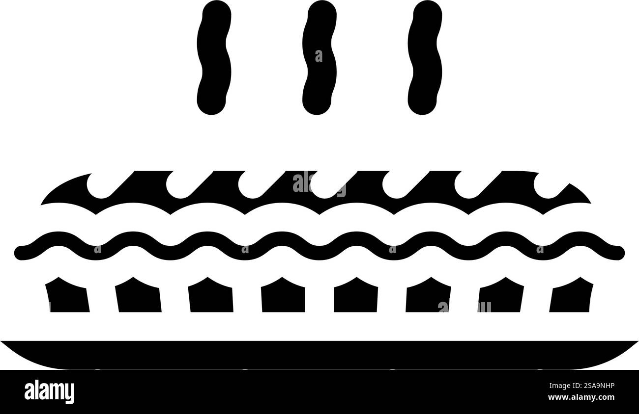 Backen Apfelkuchen Herbst Glyphe Symbol Vektor. Herbstschild für Apfelkuchen backen. Isolierte Symboldarstellung. Backen Apfelkuchen Herbst Glyphe Icon Vektor Illustration Stock Vektor