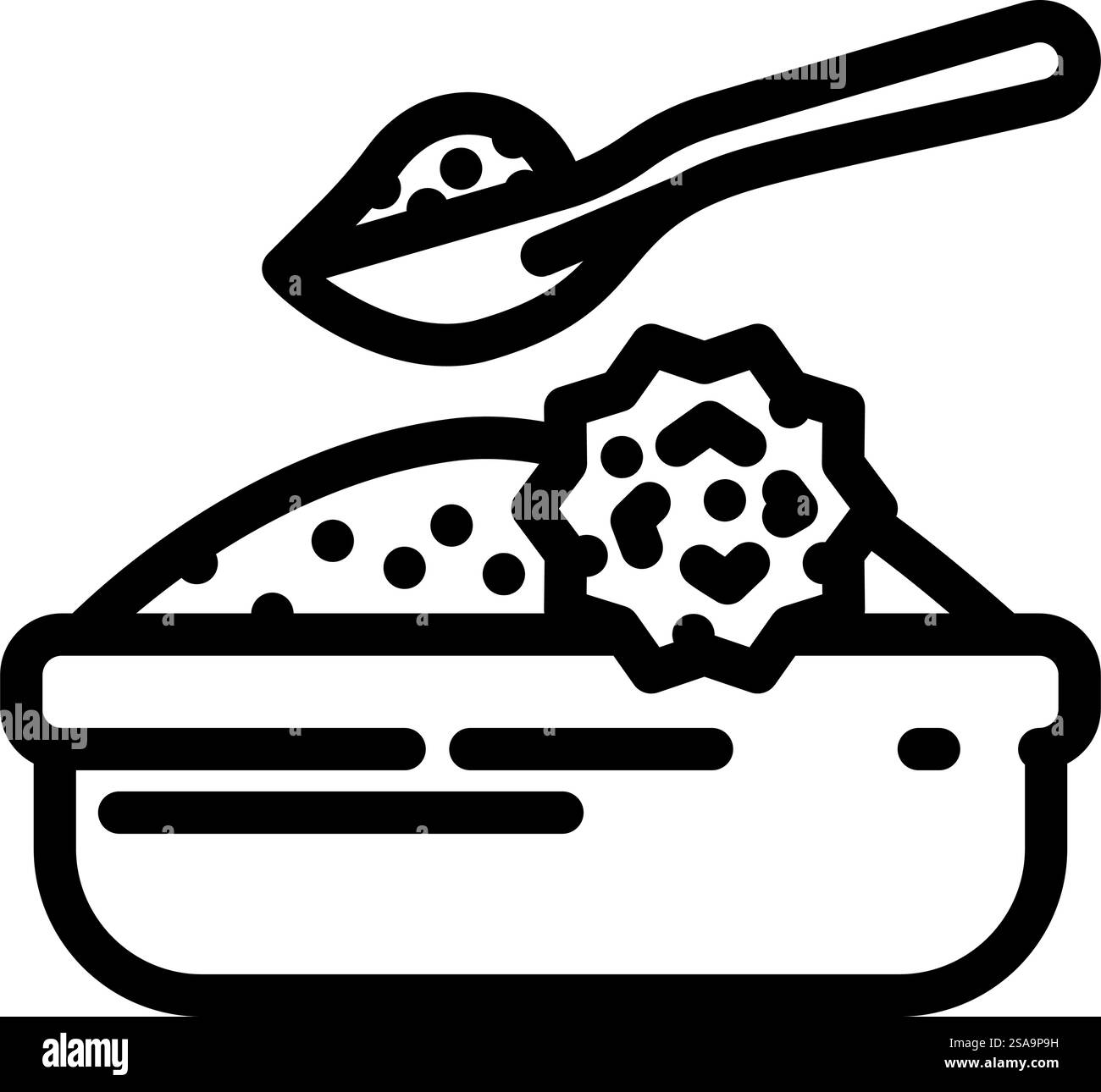 sesam Allergen frei Produkt Nahrungsmittellinie Icon Vektor. sesamallergenfreies Produkt – Lebensmittelschild. Schwarze Abbildung des isolierten Kontursymbols. sesam Allergen freies Produkt Nahrungsmittellinie Symbol Vektor Illustration Stock Vektor