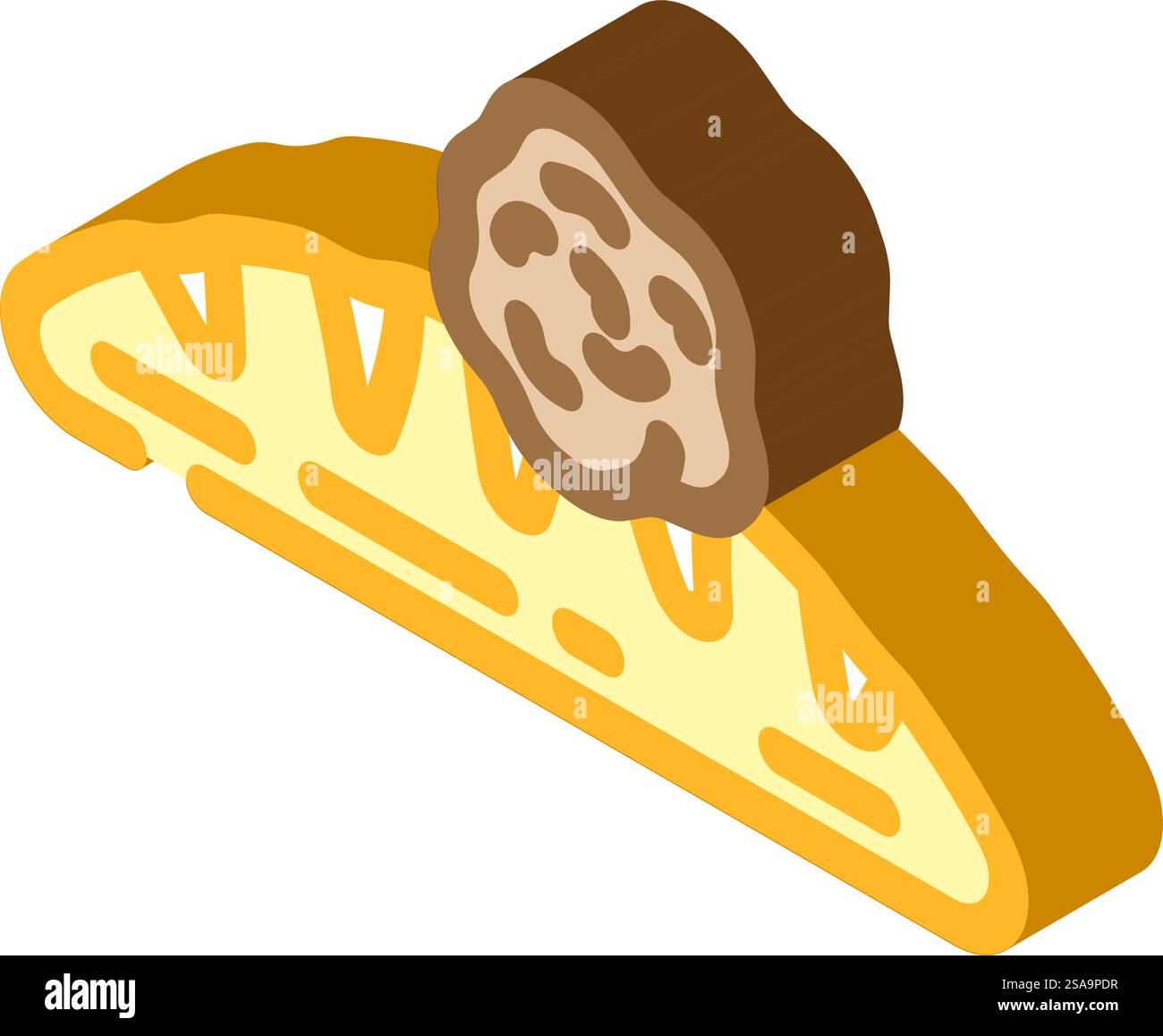 Glutenallergenfreies Produkt Lebensmittel Isometrischer Iconvektor. Lebensmittelschild für glutenallergenfreies Produkt. Isolierte Symboldarstellung. Glutenallergenfreies Produkt Lebensmittel Isometrische Iconvektorillustration Stock Vektor