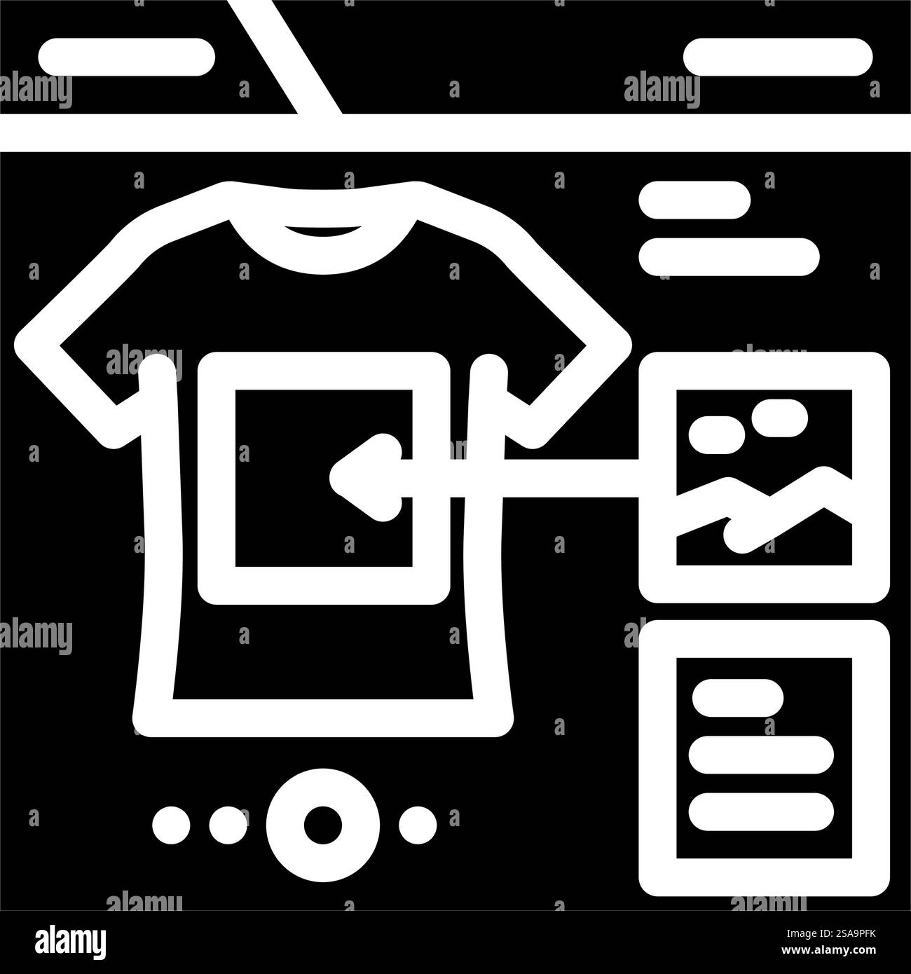 Drucken Sie auf Abruf die Symbolvektoren der Glyphe. Schild bei Bedarf drucken. Isolierte Symboldarstellung. Drucken Sie On-Demand-Vektorgrafik für Glyphen-Symbole Stock Vektor