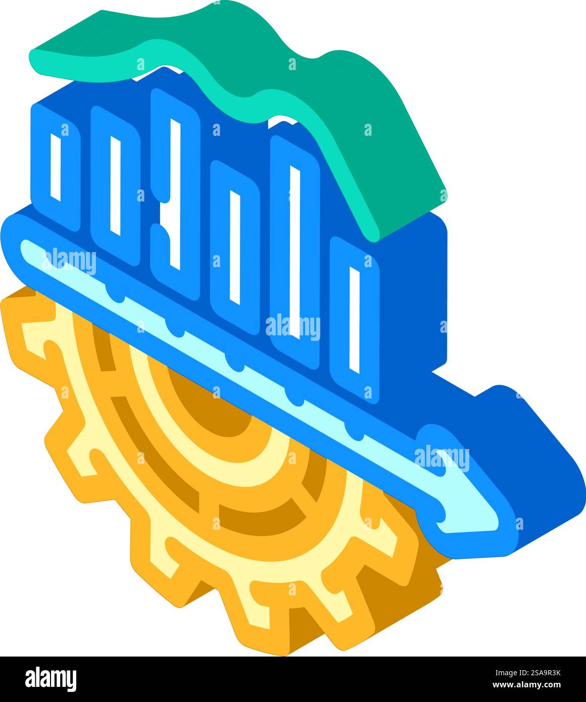 Organisationsentwicklung Isometrischer Symbolvektor für Geschäftsprozesse. Zeichen für Geschäftsprozess für die Organisationsentwicklung. Isolierte Symboldarstellung. Organisationsentwicklung Geschäftsprozess Isometrische Symbolvektorillustration Stock Vektor