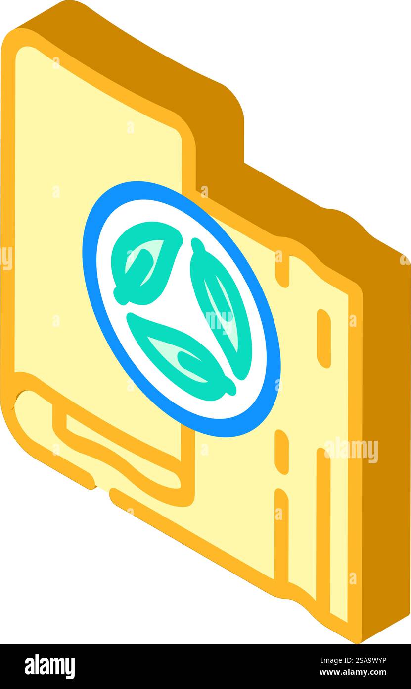 Biologisch abbaubare Materialien nachhaltige Mode isometrische Ikonen Vektor. Biologisch abbaubare Materialien, Zeichen für nachhaltige Mode. Isolierte Symboldarstellung. Biologisch abbaubare Materialien nachhaltige Mode isometrische Icon Vektor Illustration Stock Vektor