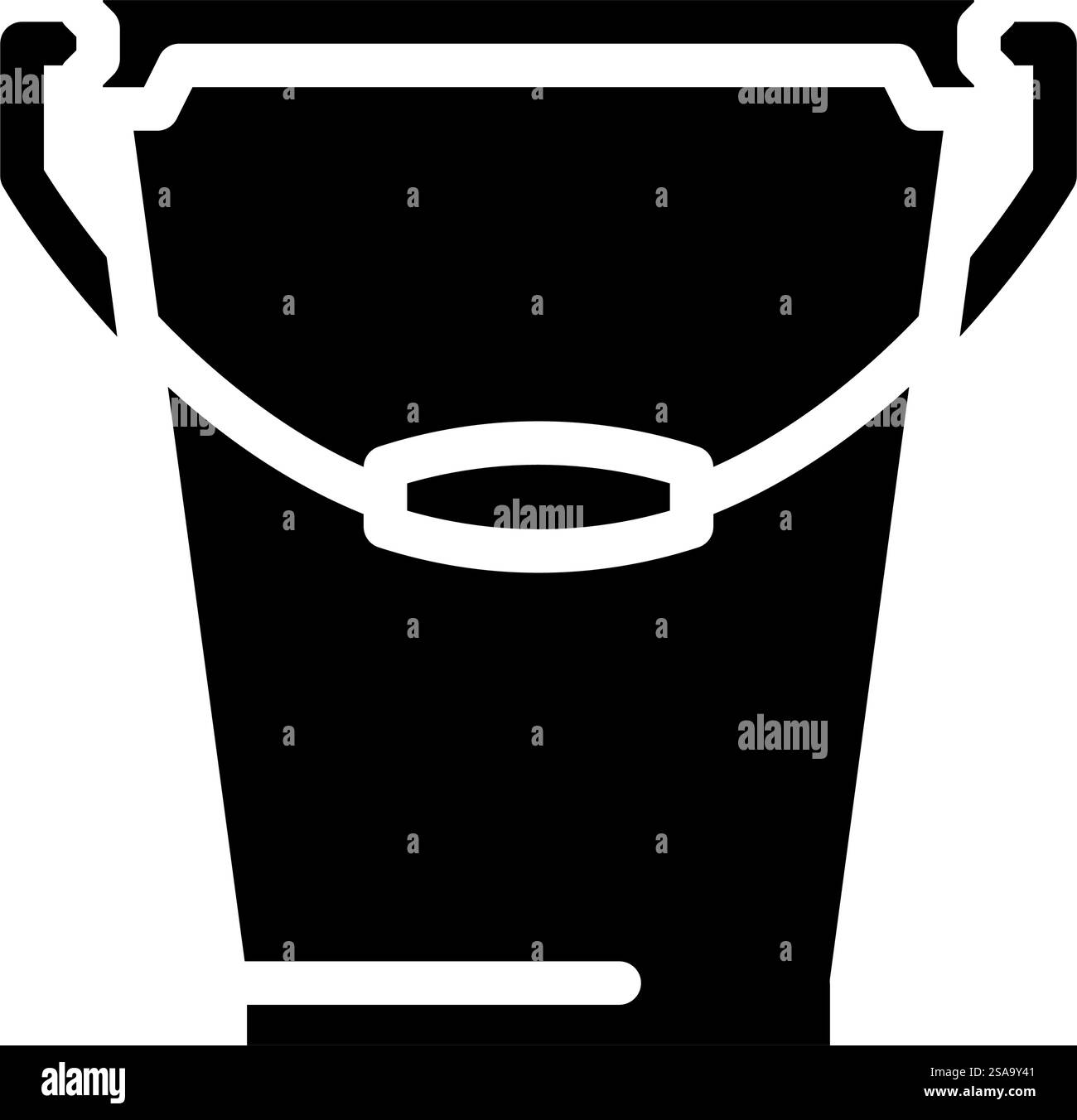 Löffel Kunststoffverpackung Glyphe Symbol Vektor. Schild mit Kunststoffverpackung. Isolierte Symboldarstellung. Schaufel Kunststoffverpackung Glyphe Symbol Vektor Illustration Stock Vektor